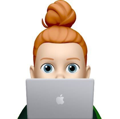 Memoji of Heather working